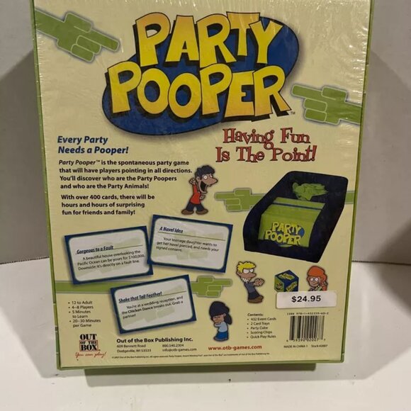 Party Pooper Board Game, Out of the Box Games, SEALED New - Picture 2 of 3